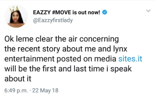 Fired up Eazzy speaks about Lynx Ent. for the first and last time