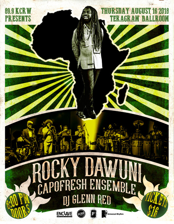 KCRW presents Rocky Dawuni @ Teragram Ballroom on 16/8/18