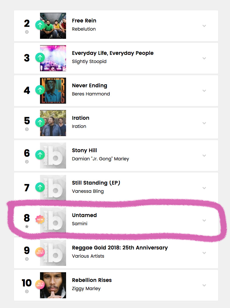 Samini's 'Untamed' ranks 8th on Billboard's top 10 world charts; Reggae Albums category
