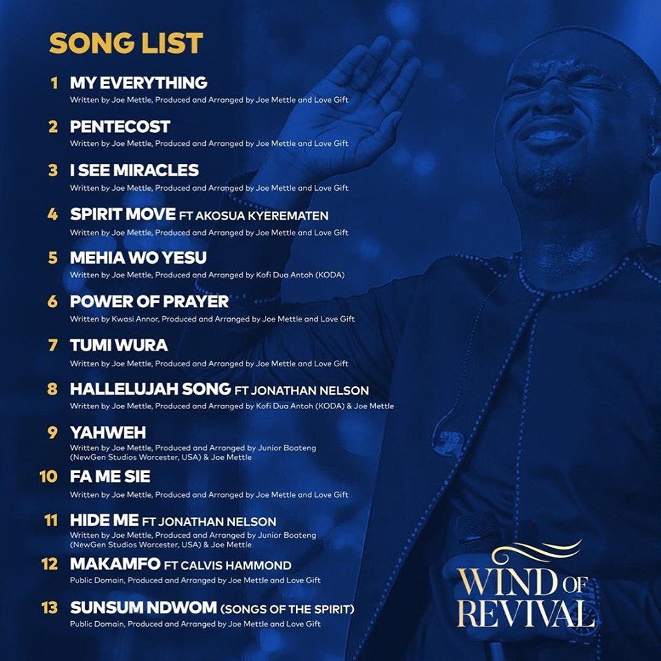 Joe Mettle Shares Tracklist Of All 13 Songs On Wind Of Revival Album