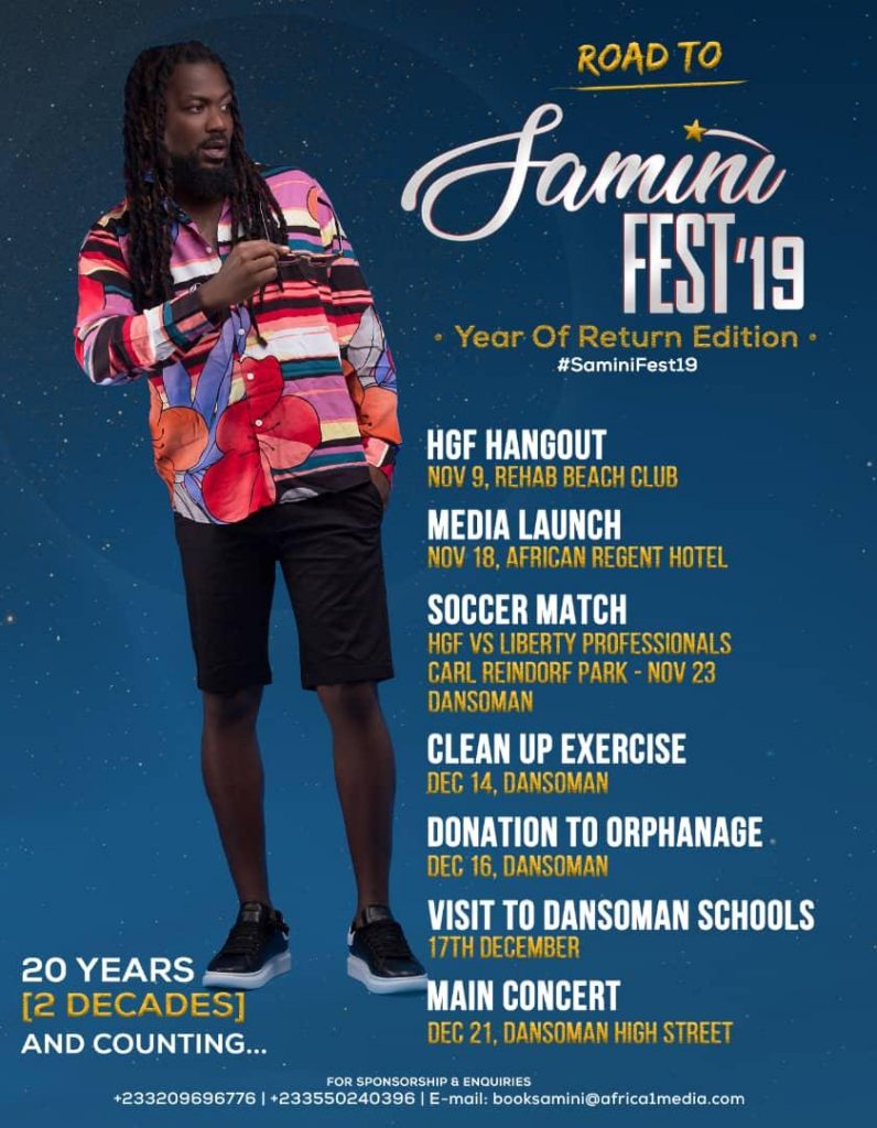 Line up of activities as Saminifest goes back to Dansoman
