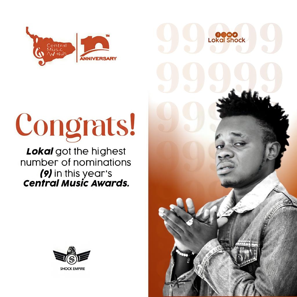 Lokal Shock tops Central Music Awards 10th anniversary nominations.