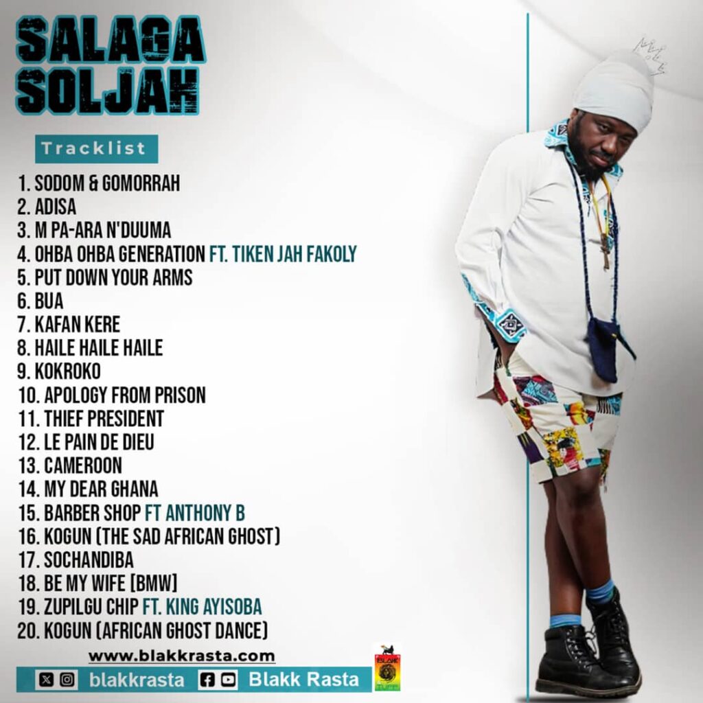 Salaga Soljah! Blakk Rasta drops track list for new album