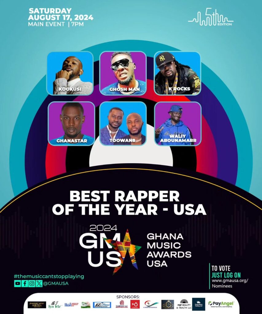 Nominees: Best Rapper of the Year (USA) - Ghana Music Awards USA 