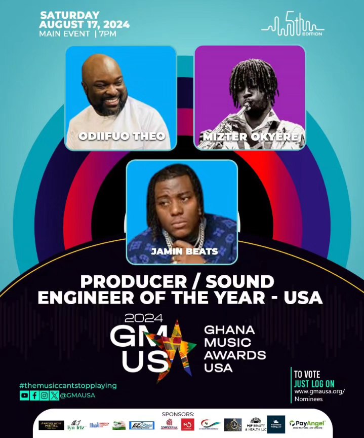 Nominees: Producer / Sound Engineer of the Year (USA) - Ghana Music Awards USA