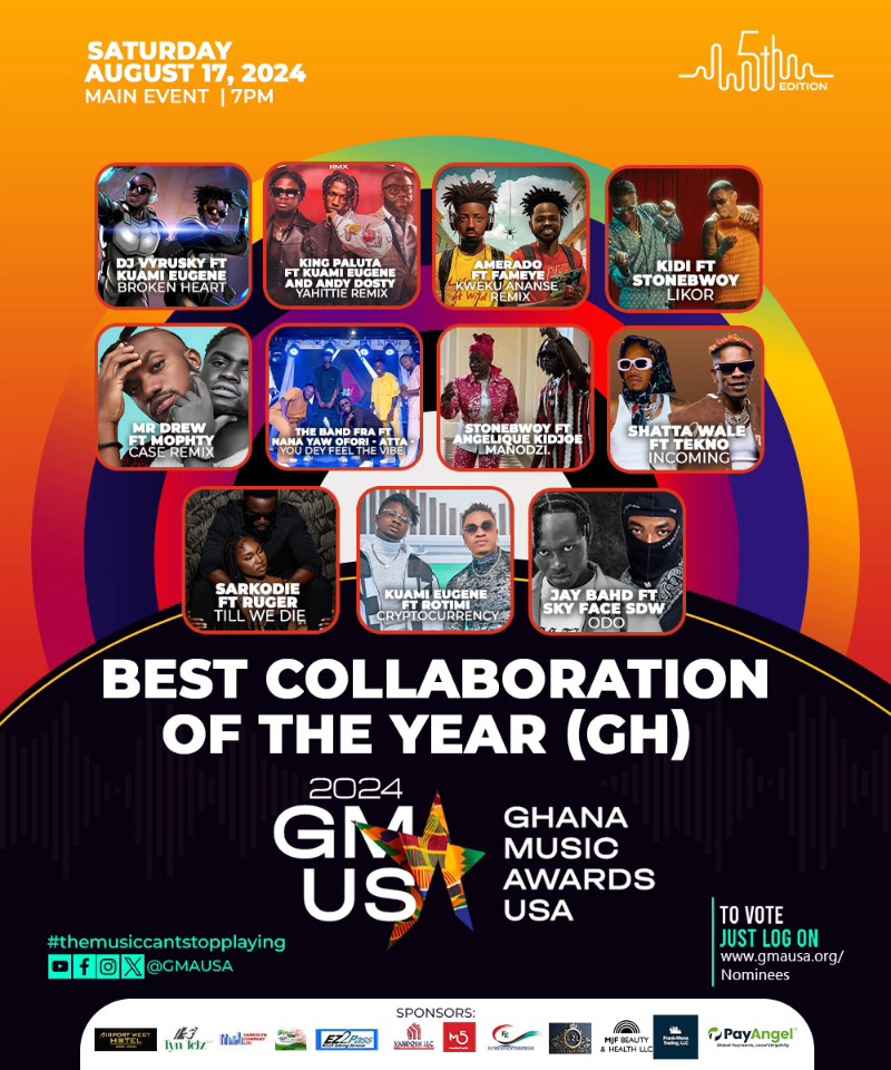 Nominees: Best Collaboration of the Year (GH) - Ghana Music Awards USA