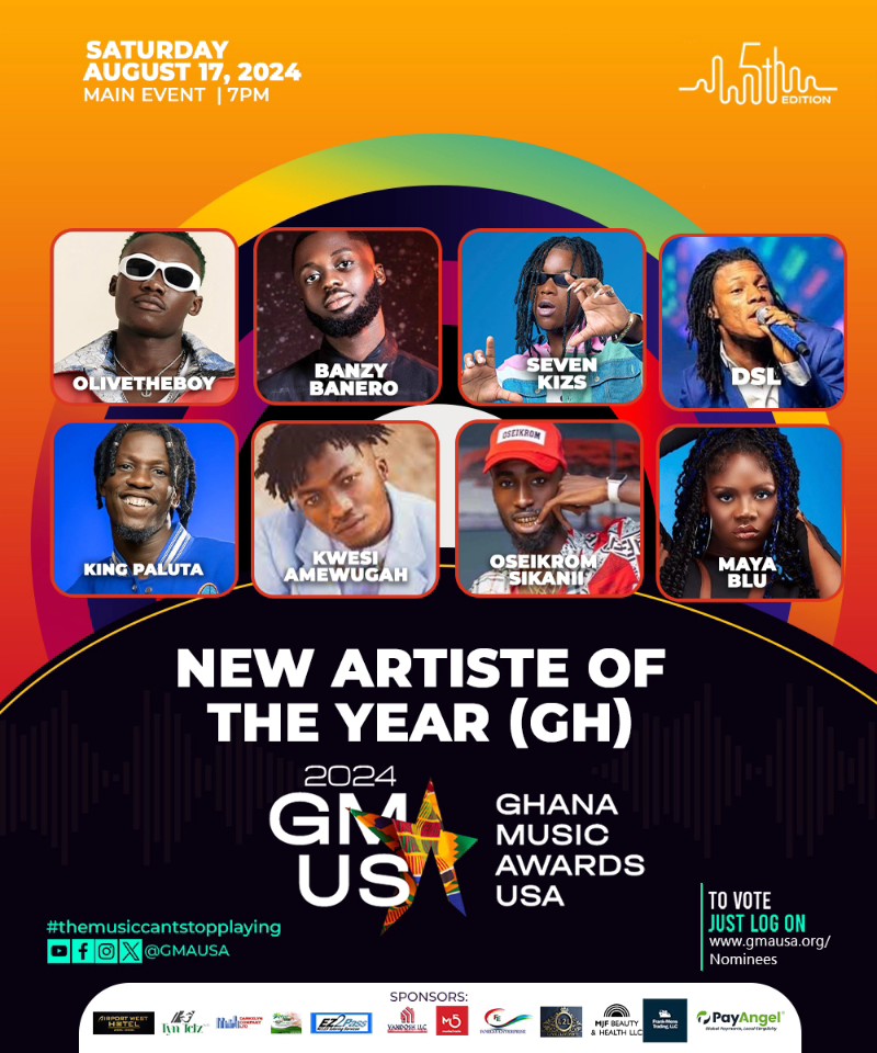 Nominees: New Artiste of the Year (GH) - Ghana Music Awards USA