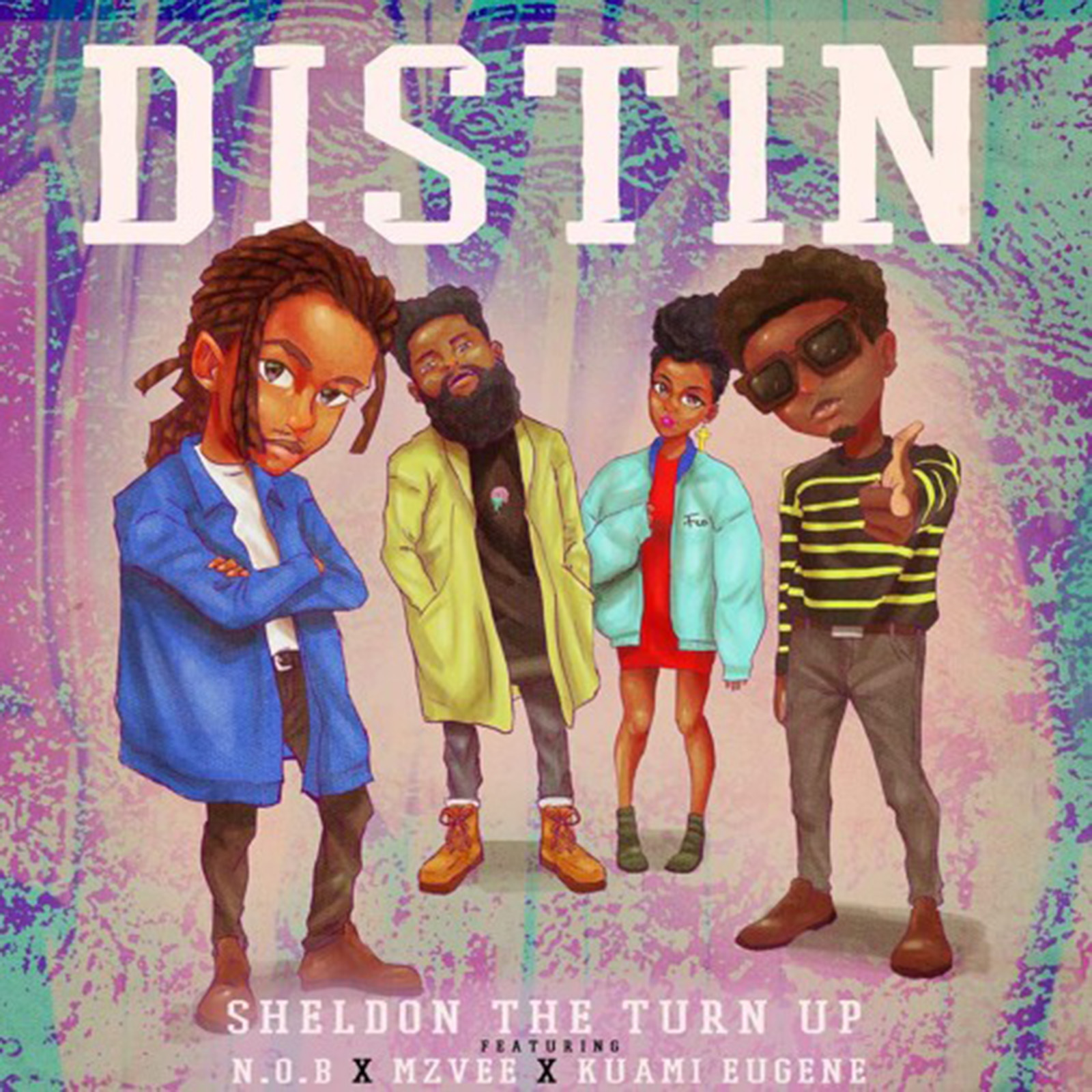 Distin by Sheldon The Turn Up feat. MzVee & Kuami Eugene & N.O.B