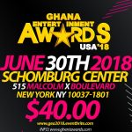 Here are the nominees for the 2018 Ghana Entertainment Awards USA