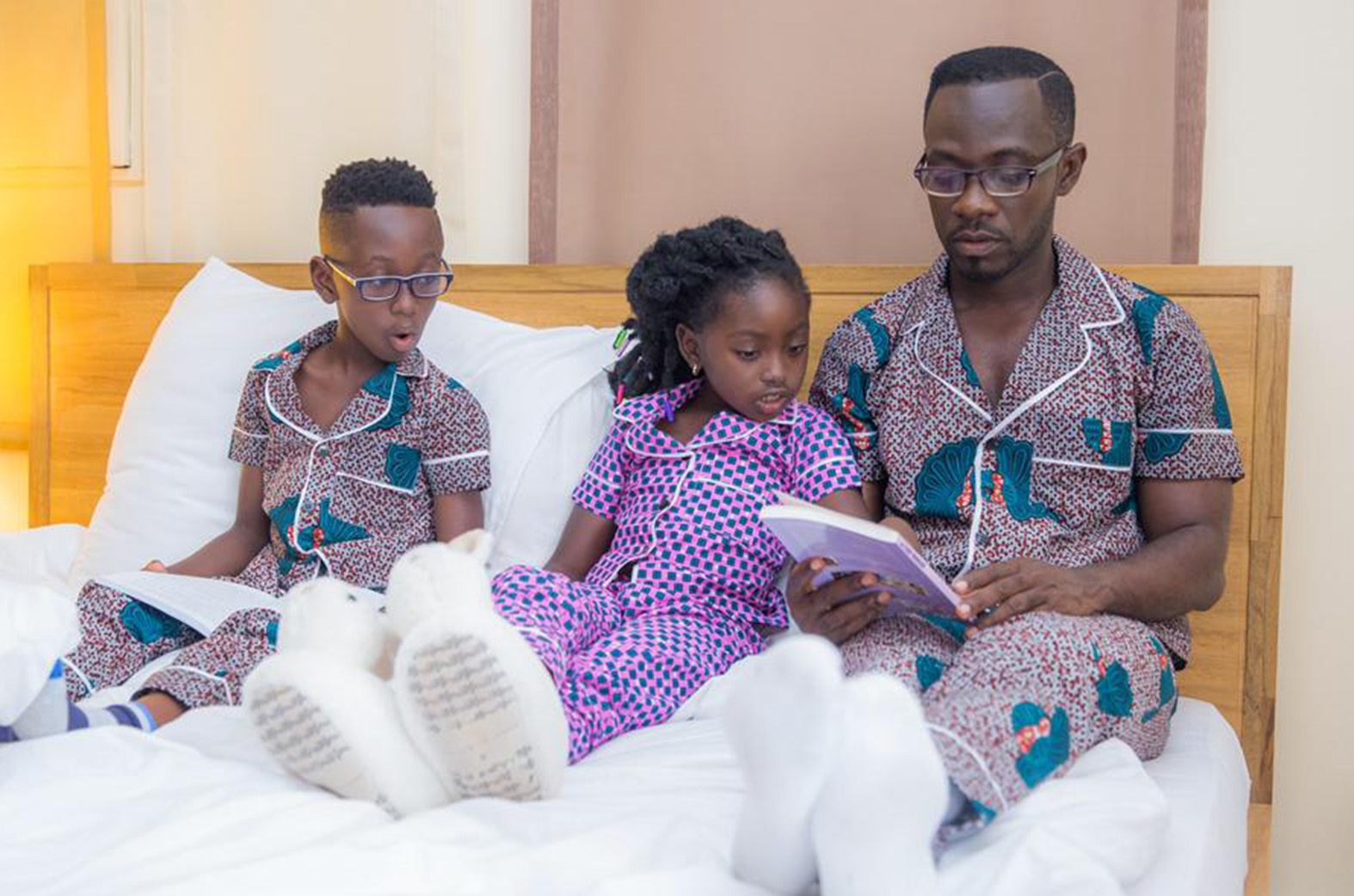 OK Impressions: Okyeame Kwame, family introduce pyjamas