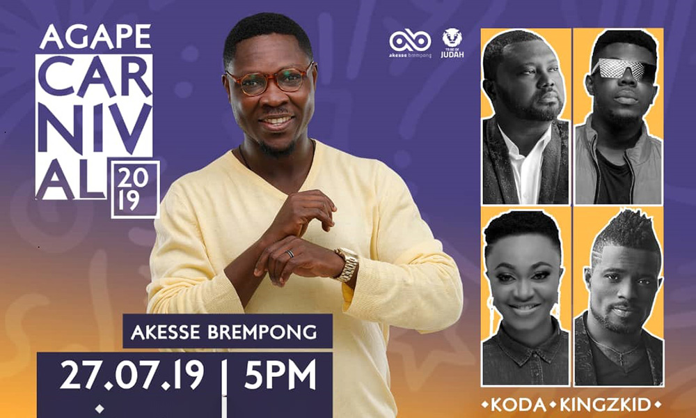 Akesse Brempong to host KODA, Kingzkid & more at Agape Carnival