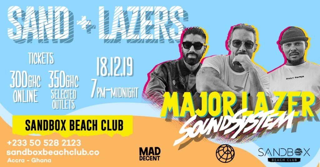 Major Lazer Soundsystem live at Sandbox this December