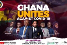 Embassy of Ghana-USA & Sonnie Badu to thrill fans with; Ghana Unites Against COVID-19 Virtual Concert