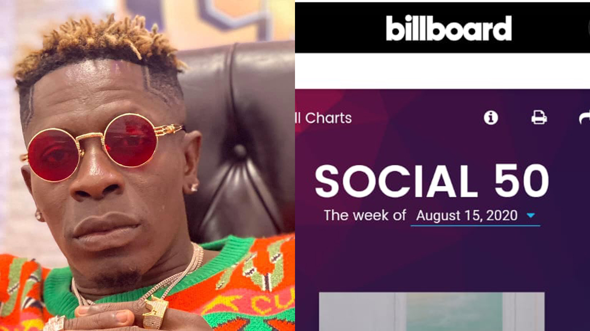 Shatta Wale charts in yet another Billboard Social 50 list