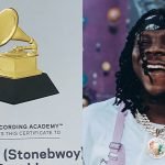 Stonebwoy flaunts Grammy Participation Certificate