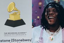 Stonebwoy flaunts Grammy Participation Certificate