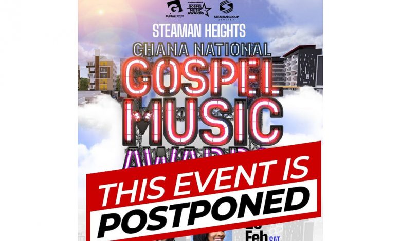 Steaman Heights Ghana National Gospel Music Awards postponed; voting still continues!