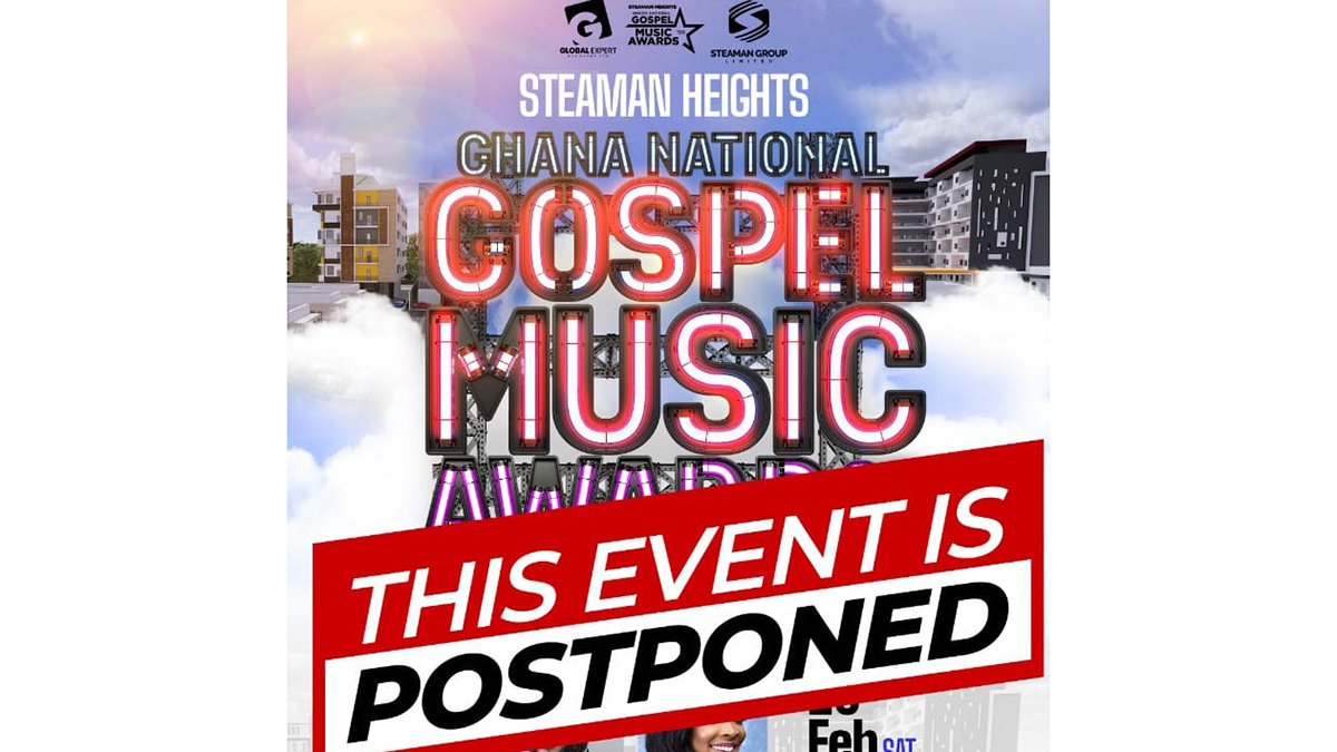 Steaman Heights Ghana National Gospel Music Awards postponed; voting still continues!