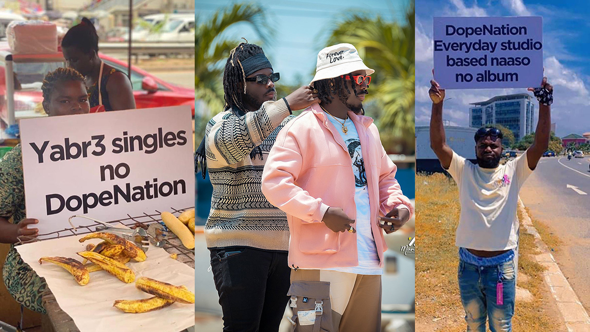 DopeNation sabotaged over banger drought; placards hit the streets!