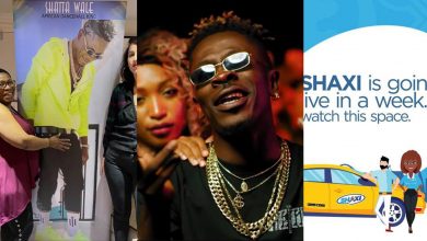 Fan gifts a pull-up banner of Shatta Wale to mum in London as he launches Shaxi in 1 week!