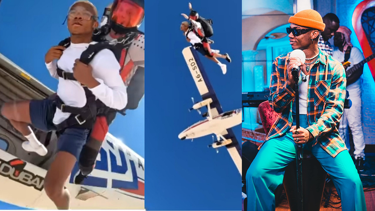 You are not a full-blooded Ghanaian - Fan reacts after KiDi goes skydiving in Dubai