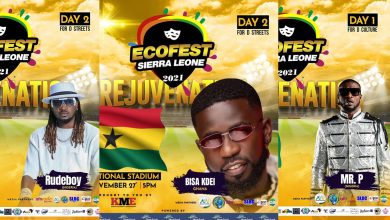 Bisa KDei joins P-Square as headliners for Sierra Leone's Ecofest following their recent reunion!