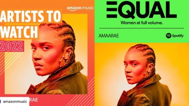 Amaarae brandished on New York Times Square screens twice in week by Amazon Music & Spotify!