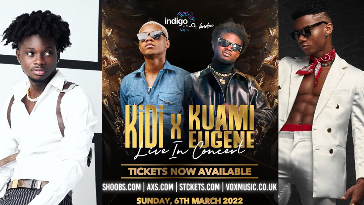 02 Indigo today, main O2 Arena tomorrow! KiDi & Kuami Eugene thankful for growth ahead of UK concert!