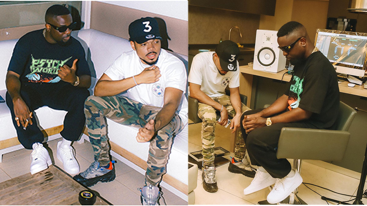 Chance The Rapper finally meets Sarkodie; both captured in front of a studio setup!