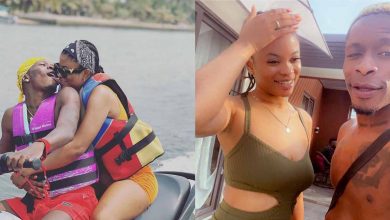 'Hard guy' Shatta Wale tamed by love of new girlfriend Elfreda as they passionately lock lips