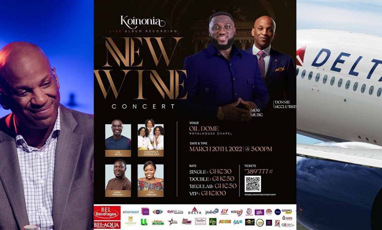 MOGmusic to host Donnie McClurkin live in Ghana for New Wine Concert; Delta Airline to fly in guests from abroad for free!