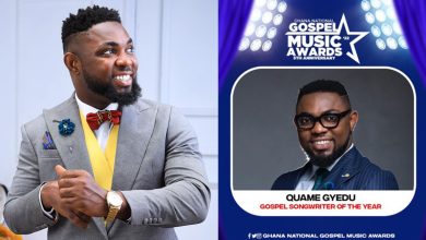 Quame Gyedu sweeps 2022 GNGMA Songwriter of the Year award with 'W'ahoɔden' single!
