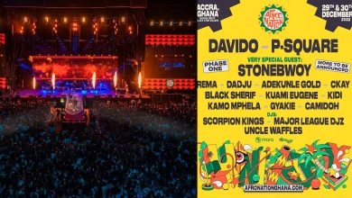 Davido, P-Square, Stonebwoy, Black Sherif, others named in first lineup for Afro Nation Ghana