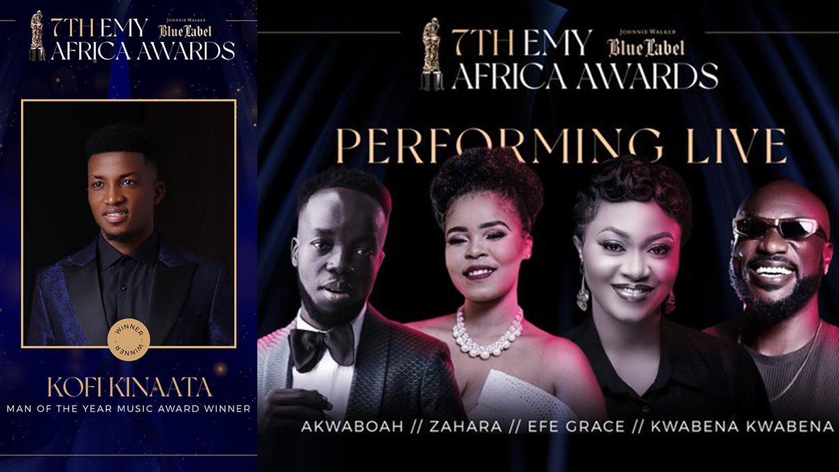 Efe Grace, Akwaboah, Kwabena Kwabena, others thrill patrons at EMY Africa Awards; Kofi Kinaata crowned Music Man of the Year
