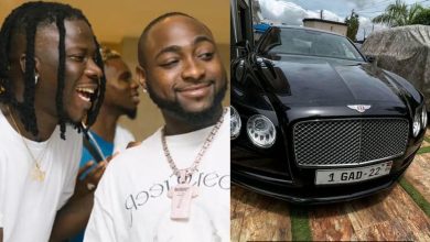 1 GAD - 22! Davido congratulates Stonebwoy after copping a Bentley Spur worth over GHS 2,000,000