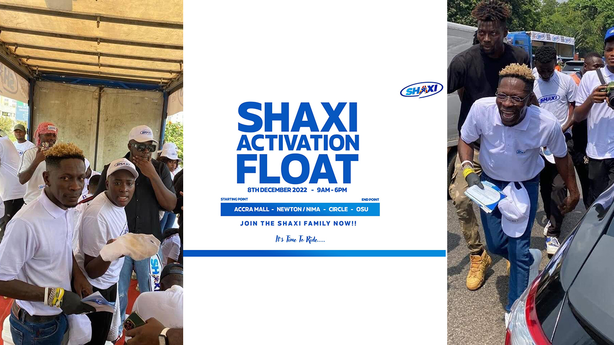 Shatta Wale storms the streets with Medikal, Fella & curvy ladies for Shaxi Float