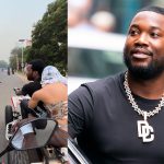 Meek Mill geared up for an epic Afro Nation performance tonight following viral bike streaks upon arrival!