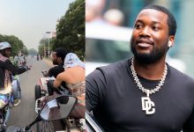 Meek Mill geared up for an epic Afro Nation performance tonight following viral bike streaks upon arrival!