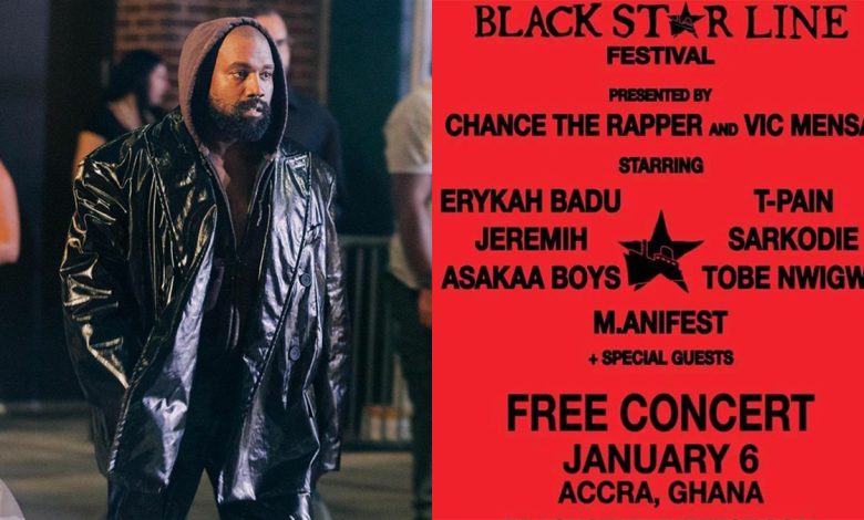 Kanye West tipped as surprise act for Black Star Line concert; spotted at Pre-party yesterday!