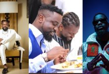 Samini bares teeth at Sarkodie 9yrs after their 'Lover's Rock' joint & 5 days after the rappers historic feature on Bob Marley's 'Stir It Up'!