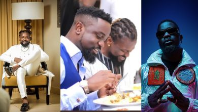 Samini bares teeth at Sarkodie 9yrs after their 'Lover's Rock' joint & 5 days after the rappers historic feature on Bob Marley's 'Stir It Up'!