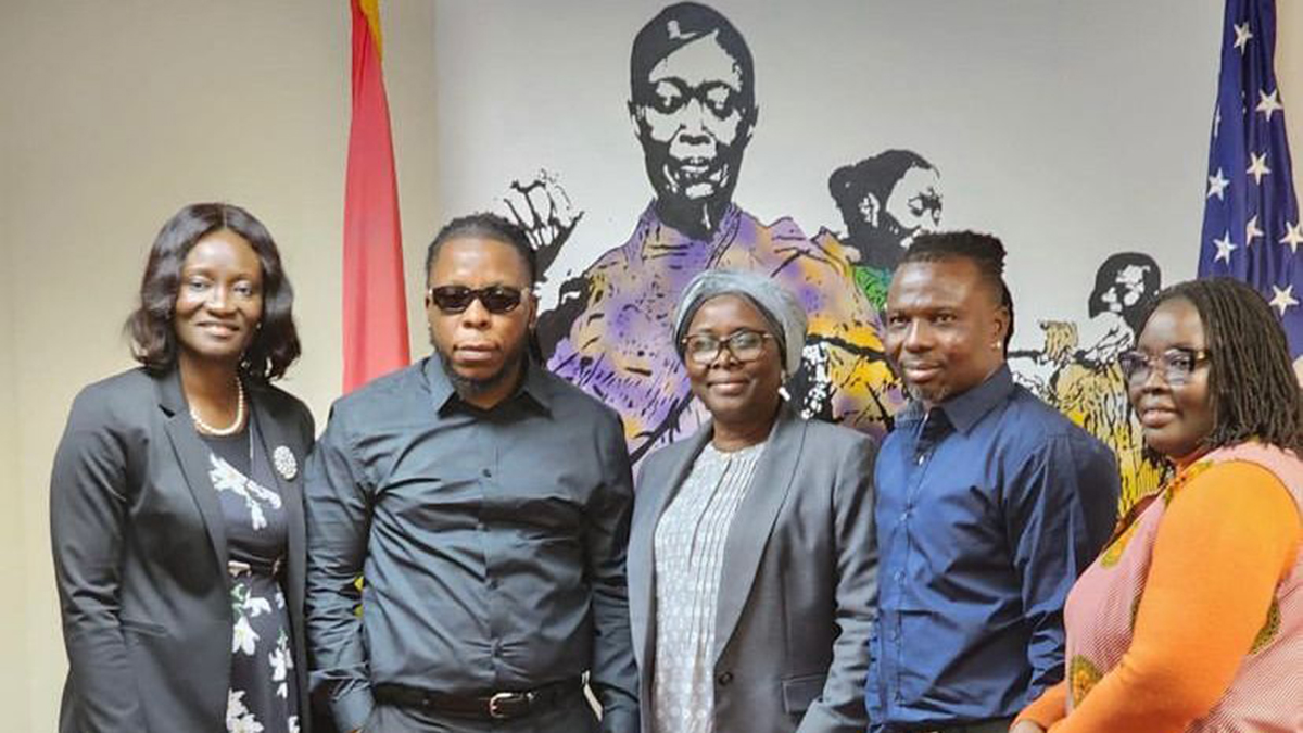 Edem pays a visit to Her Excellency Alima Mahama during his stay in the US.