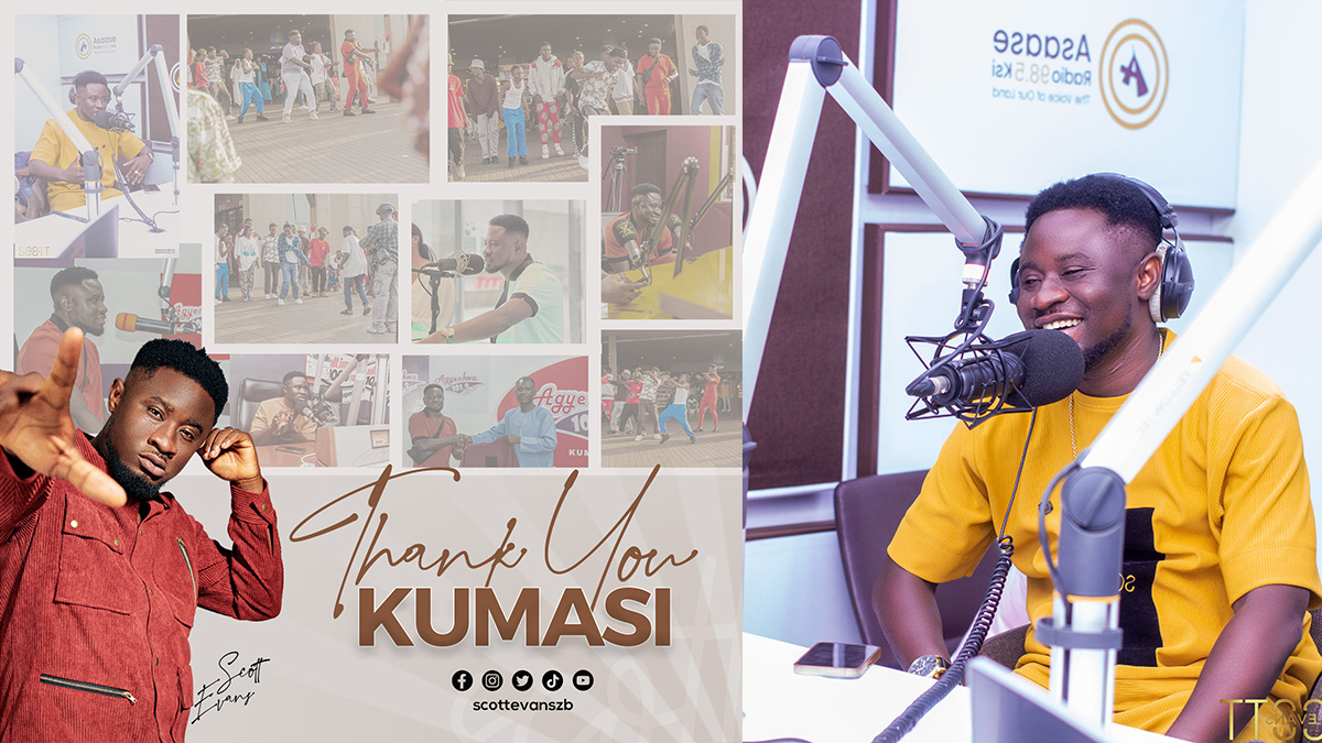 Highlights of "100 Percent" hitmaker, Scott Evans' 3-day Kumasi Media Tour!