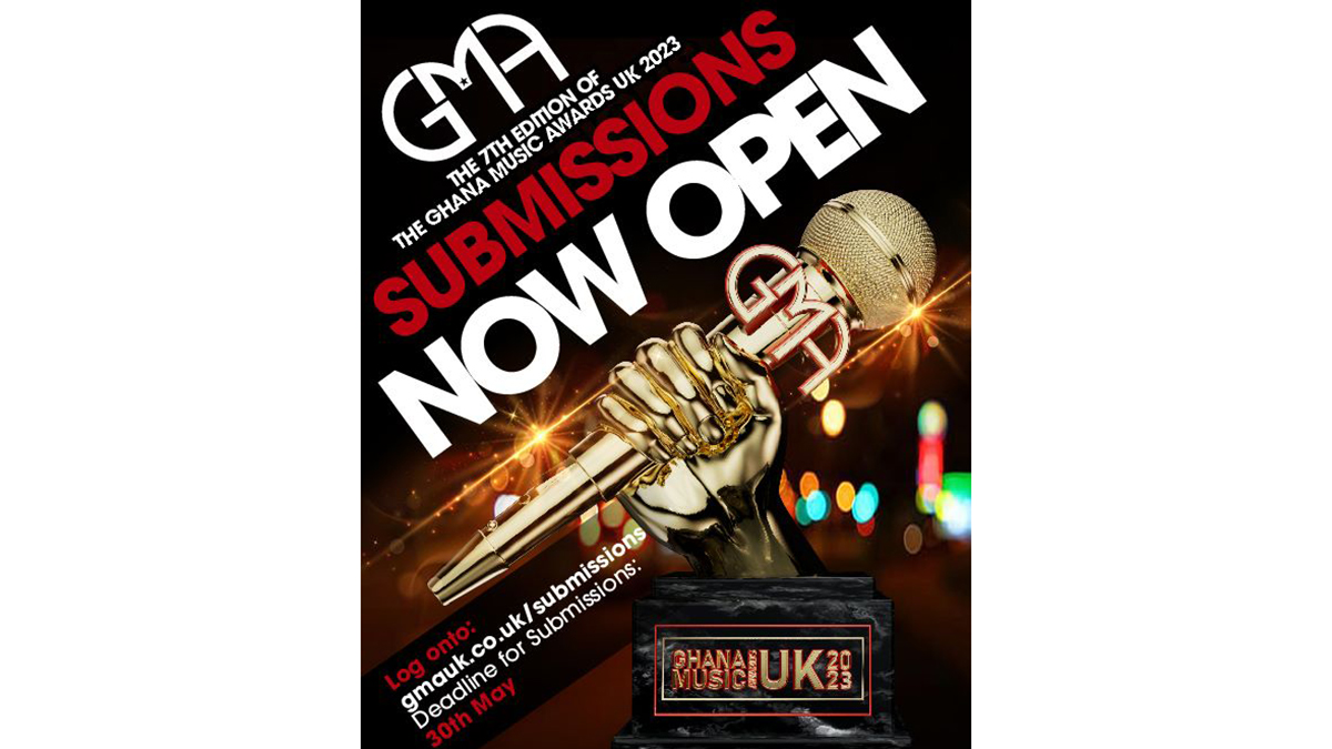 Submissions now open for Ghana Music Awards UK 2023!
