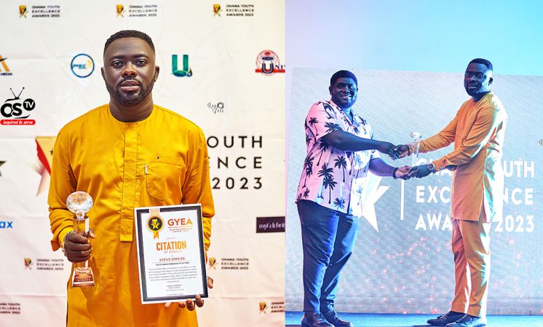 Stephen Owusu (The 'Shishiishi' Man) Wins Male Media Personality of the Year at Inaugural Ghana Youth Excellence Awards