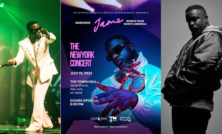 SARKODIE readies JAMZ concert at NYC TOWN HALL as first stop of World Tour on July 15!