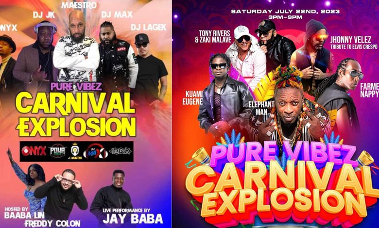 Kuami Eugene, Elephant Man, others set for Pure Vibez Carnival Explosion in New York on July 22!