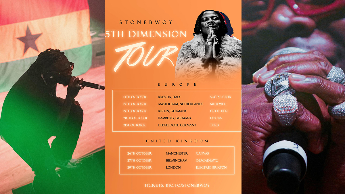 Stonebwoy Announces New Dates for "5th Dimension" Tour in Australia, Europe, and the UK