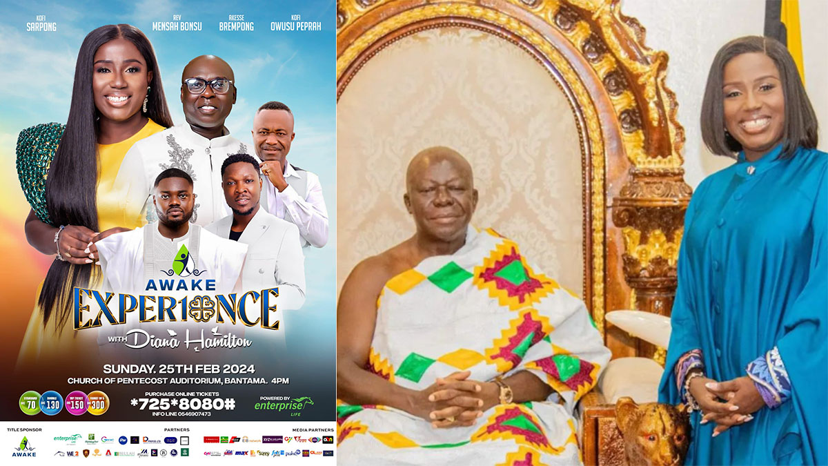 Asantehene Lauds Diana Hamilton for Gospel Music Impact Ahead of Awake Experience Kumasi Edition - More HERE!