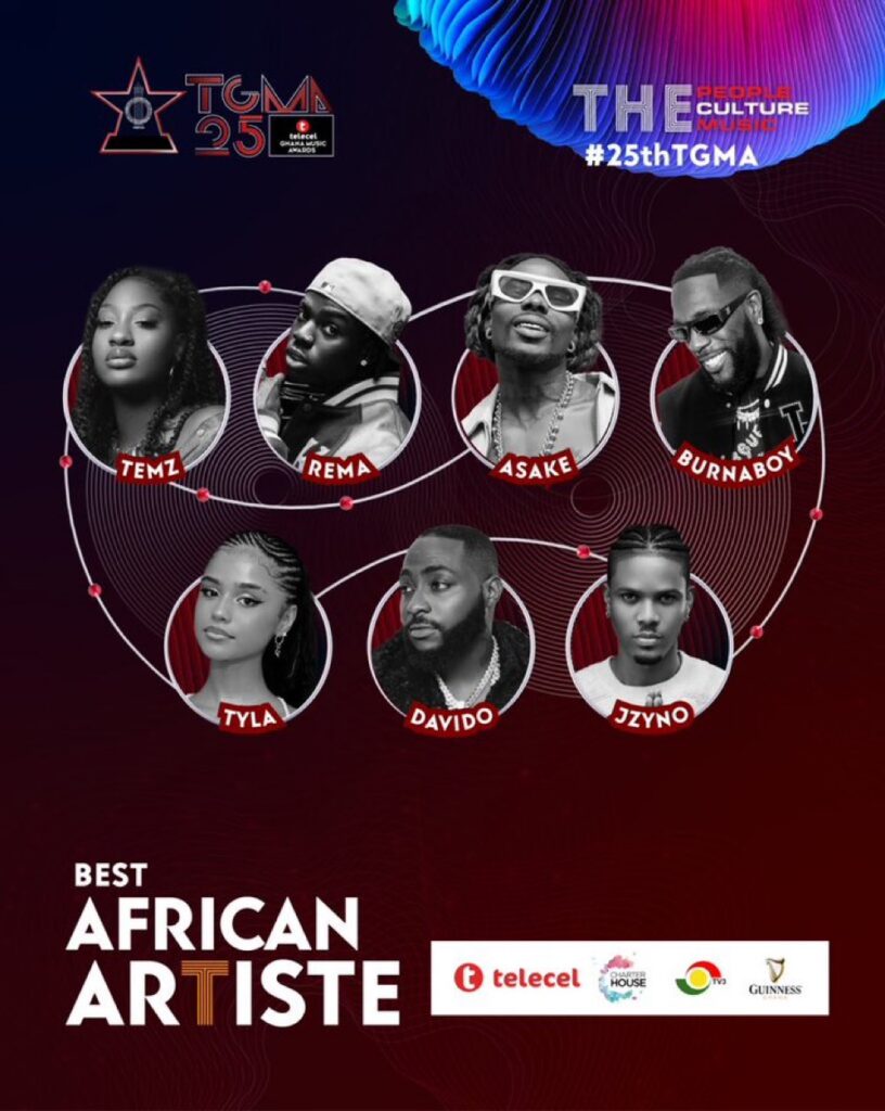 Best African Artiste - Telecel Ghana Music Awards 2024